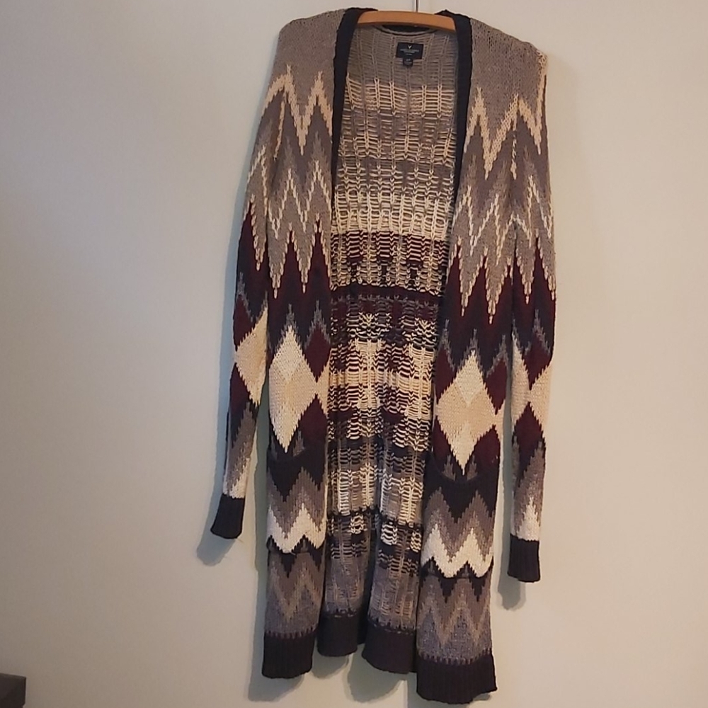American eagle knee length knit cardigan